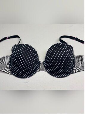 La Senza Navy Polka Dot Lightly Lined Underwire 38B *P1067